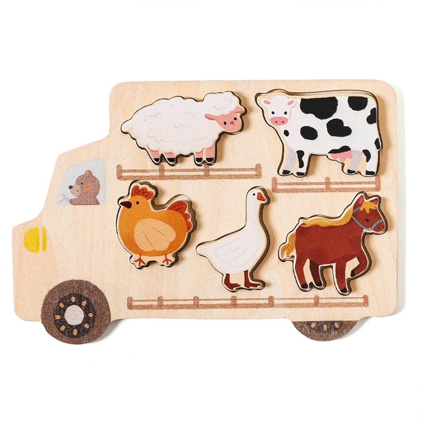 Jessruly® Wooden Vehicle Puzzle Set