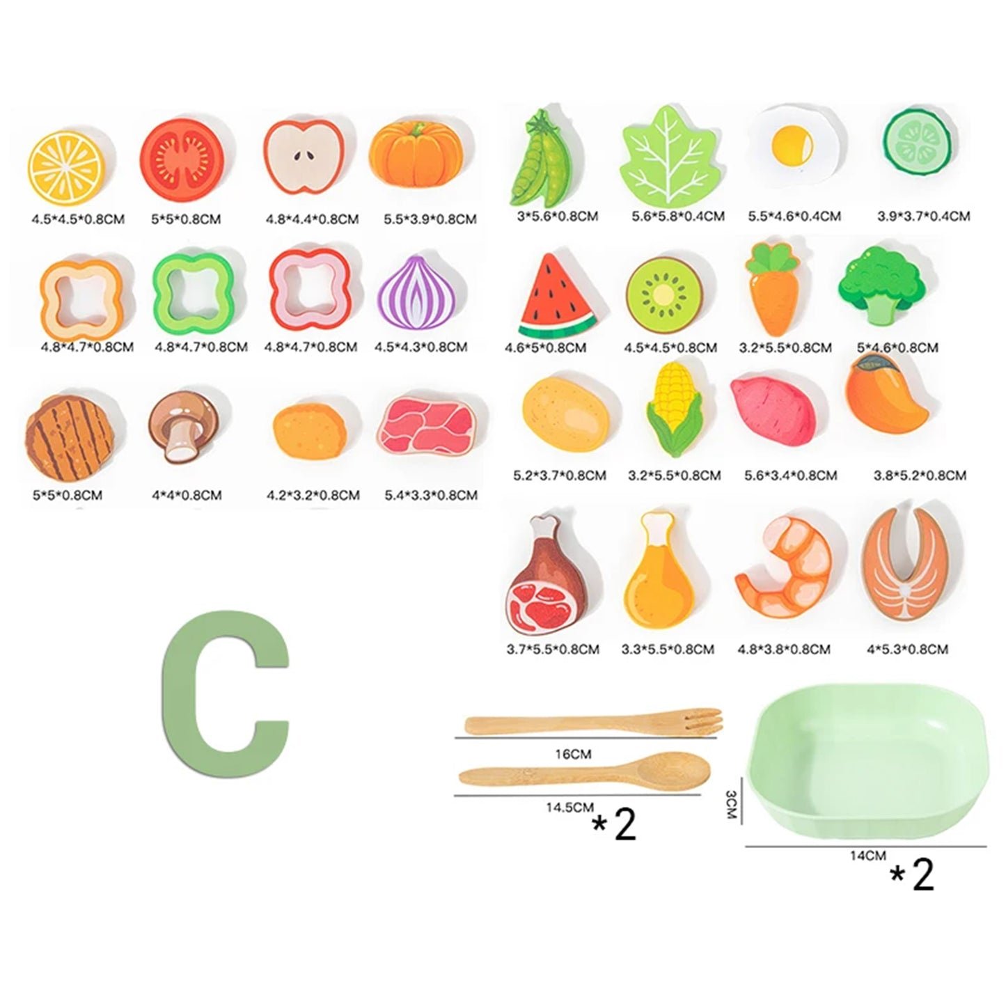 Jessruly®  for Kitchen – Realistic Salad Simulation Cooking Toys