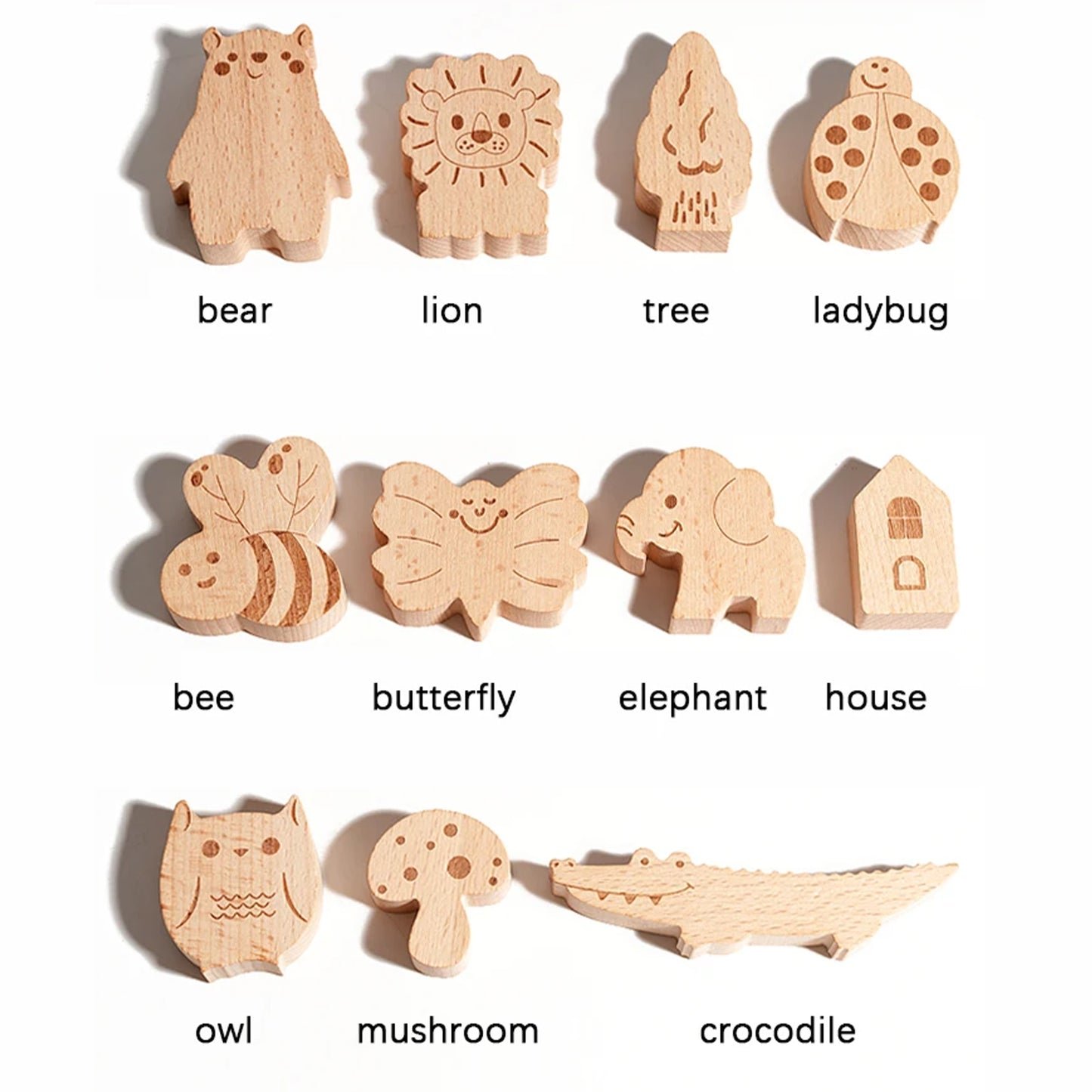 Jessruly® Wooden Safari Animal Puzzle Box