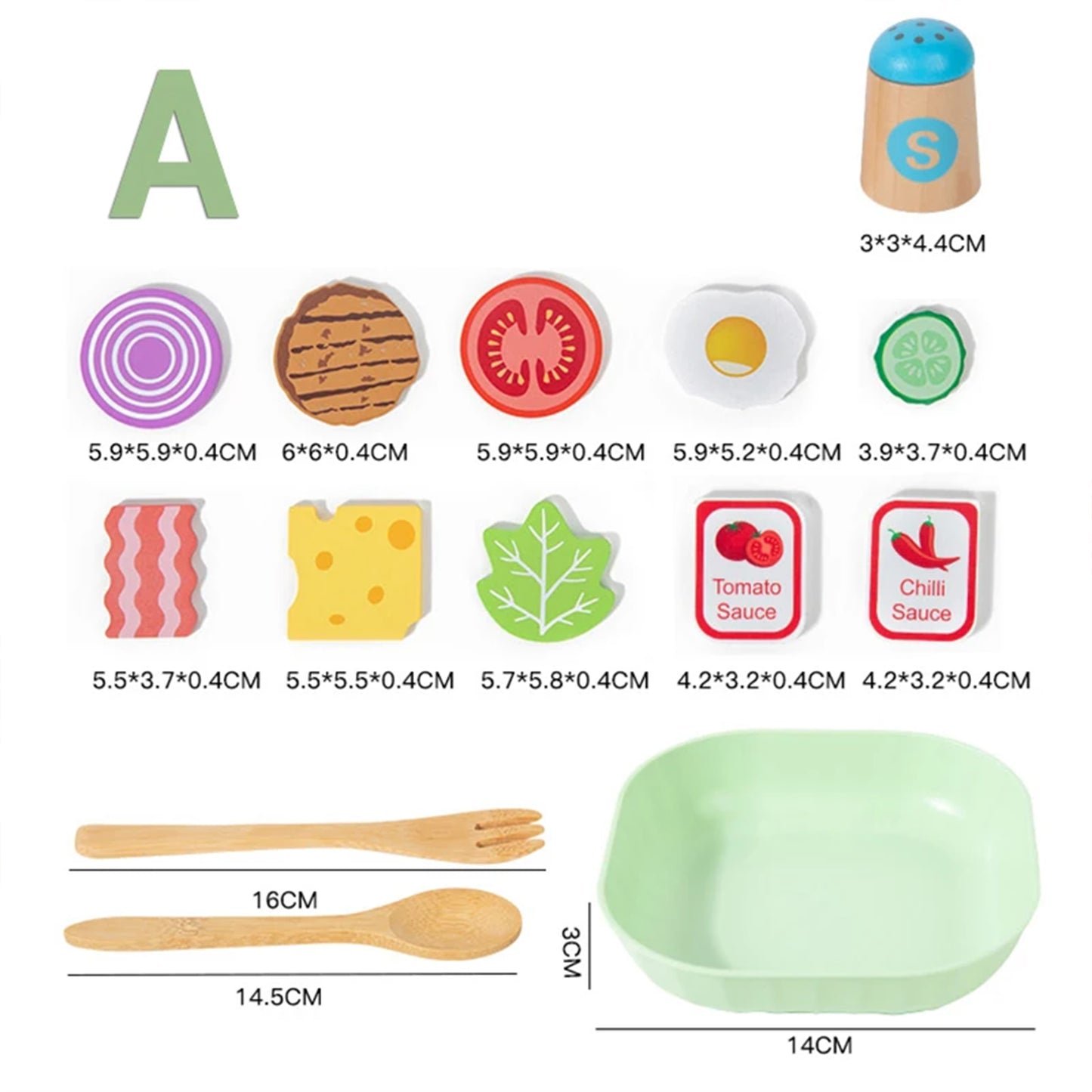 Jessruly®  for Kitchen – Realistic Salad Simulation Cooking Toys