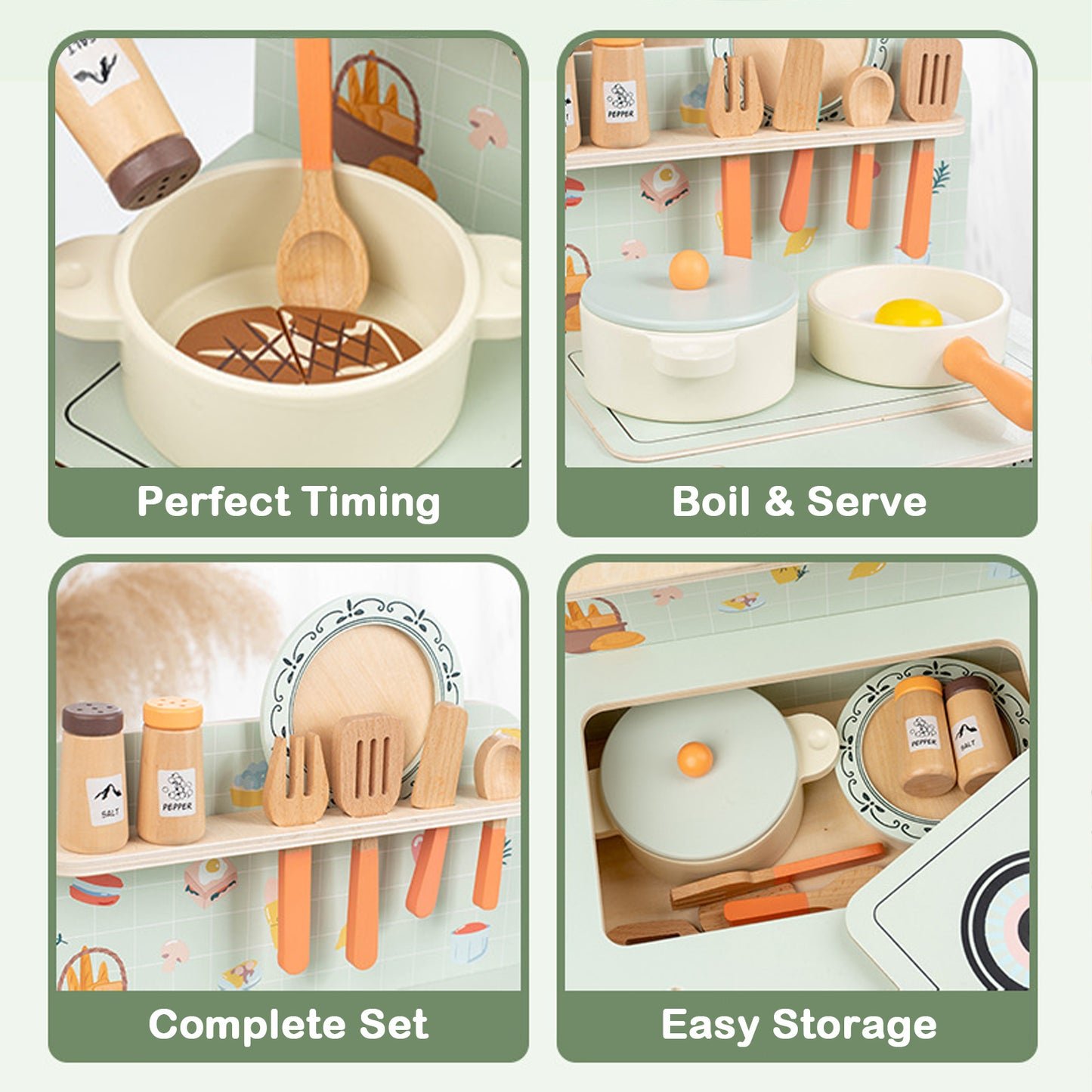 Jessruly® Wooden Play Food Set