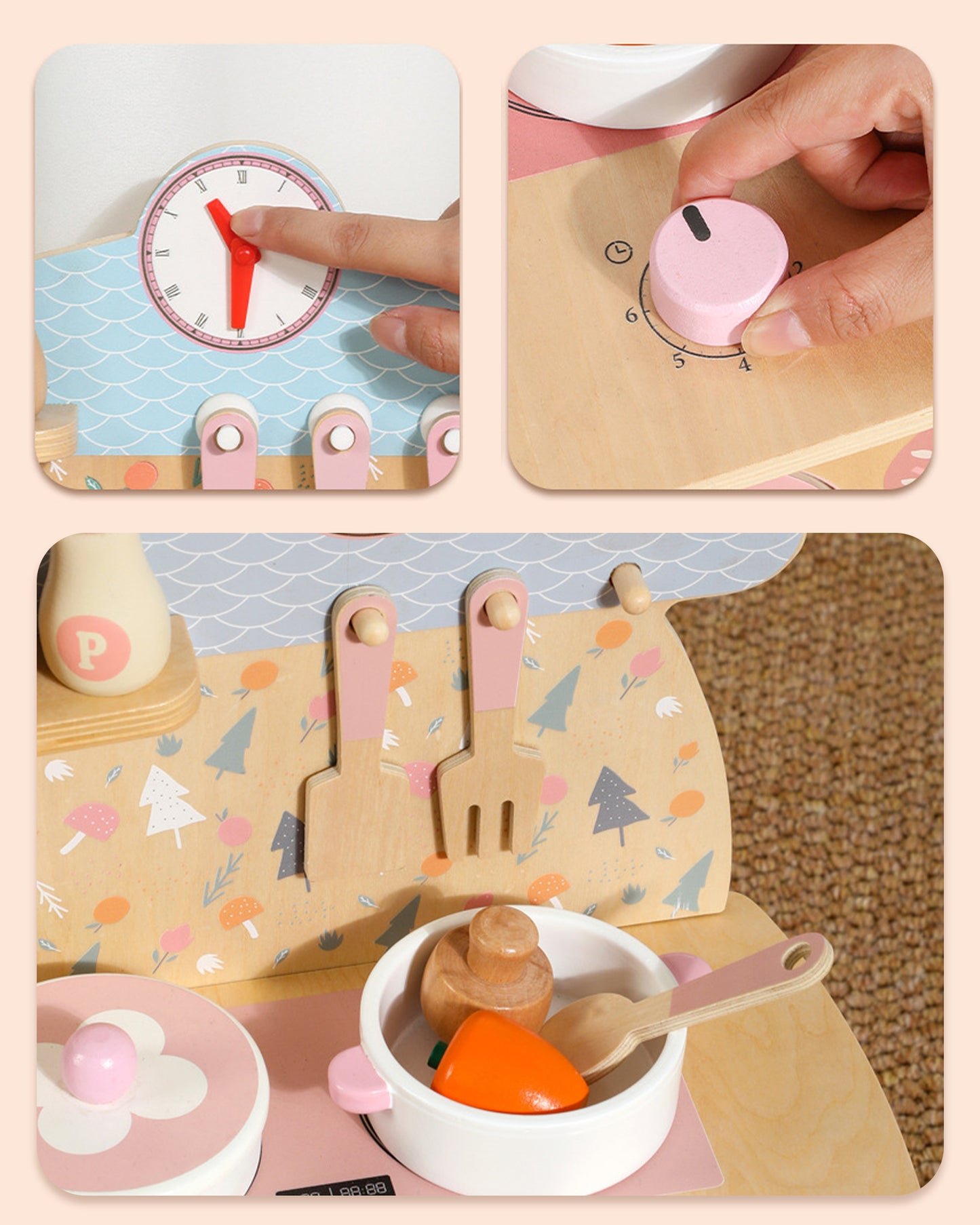 Jessruly® Toy Mushroom Kitchen Set